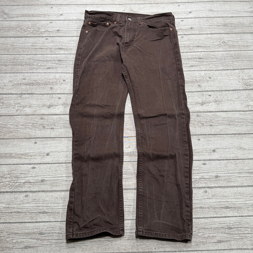 Levi's 505 Jeans Men's 34x30 Brown Regular Fit Straight Leg High Rise Workwear